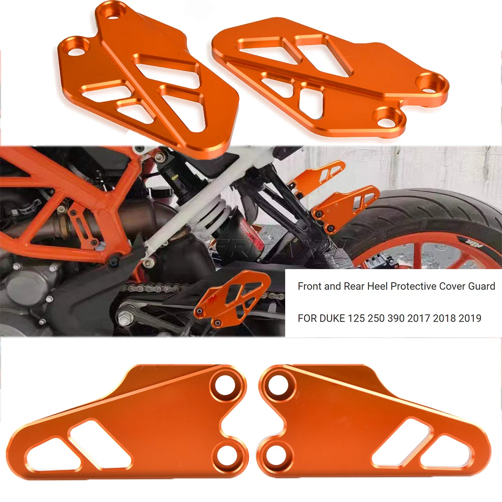 

For 125duke 250 390 2017 2019 2020 Motorcycle 250duke 390duke Front Rear Foot Peg Heel Protective Cover Brake Cylinder Guard