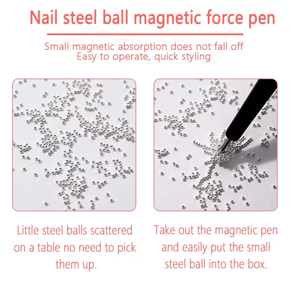 1Pcs/10Pcs Nail Magnet Magnetic Pen Suction Steel Ball Magnet Pen Nail Art Tools 3D Cat Eye Gel Nail Polish Magnetic Stick