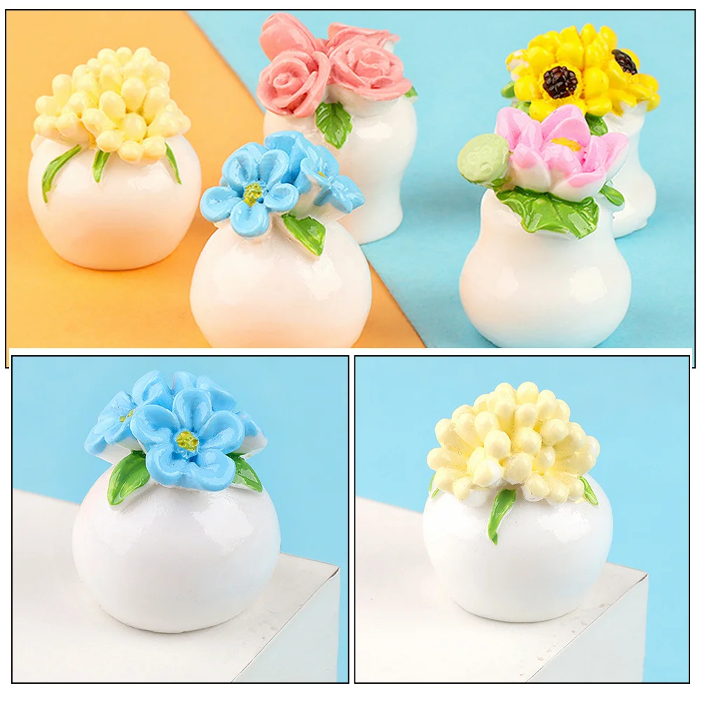 10 pezzi in miniatura decorazione di piante in vaso 10 stili misti piccoli bonsai per la casa mini casa paesaggio puntello piante artificiali adornano la casa