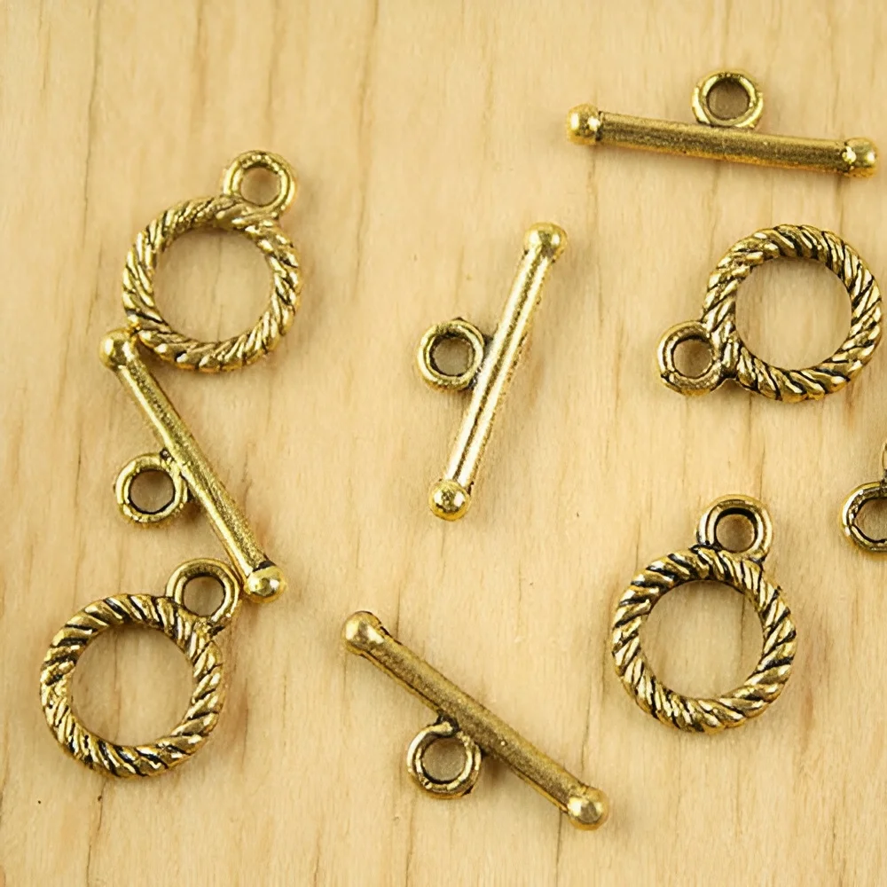 20sets 12.8x9.7mm bar is 17.0mm spiral shape toggle clasps H1351