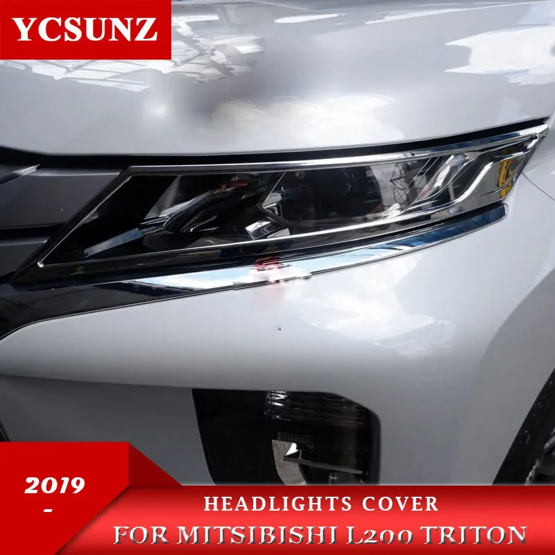 Headlights Cover For Mitsubishi L200 Triton 2019 2020 Ram 1200 Strada Strakar Barbarian for pajero sport montero sport 2020 2021