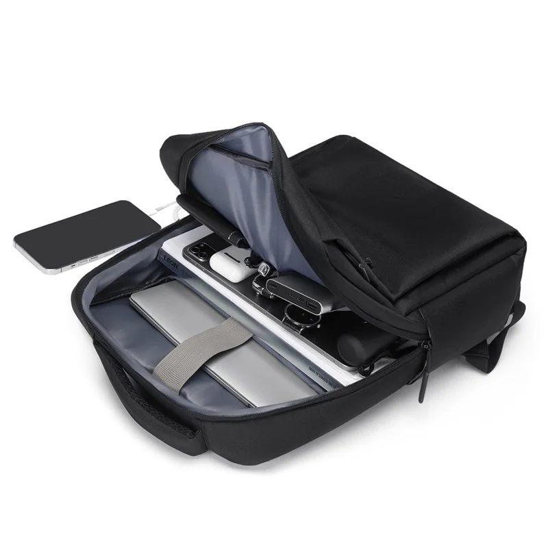 GOLF New Men Backpack usb School 15.6 Inch Business Laptop Backpack Large Capacity Waterproof Black Travel Bags with usb Charger view 5