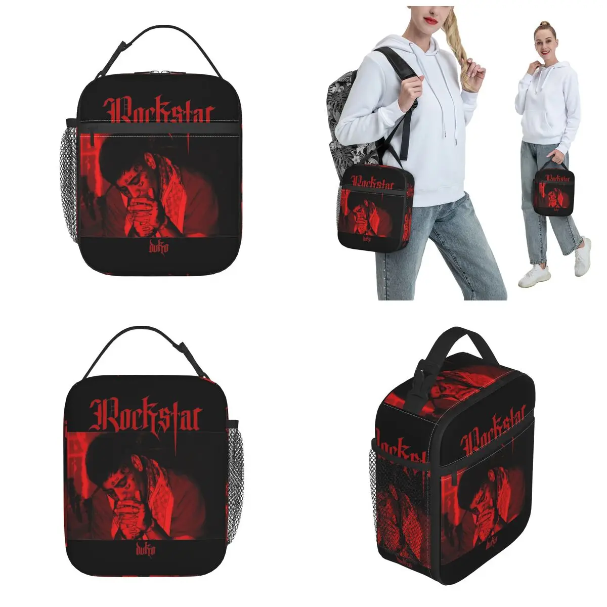 Insulated Lunch Bags Rockstar Duki Rapper Music Product Lunch Food Box Unique Design Cooler Thermal Bento Box For School