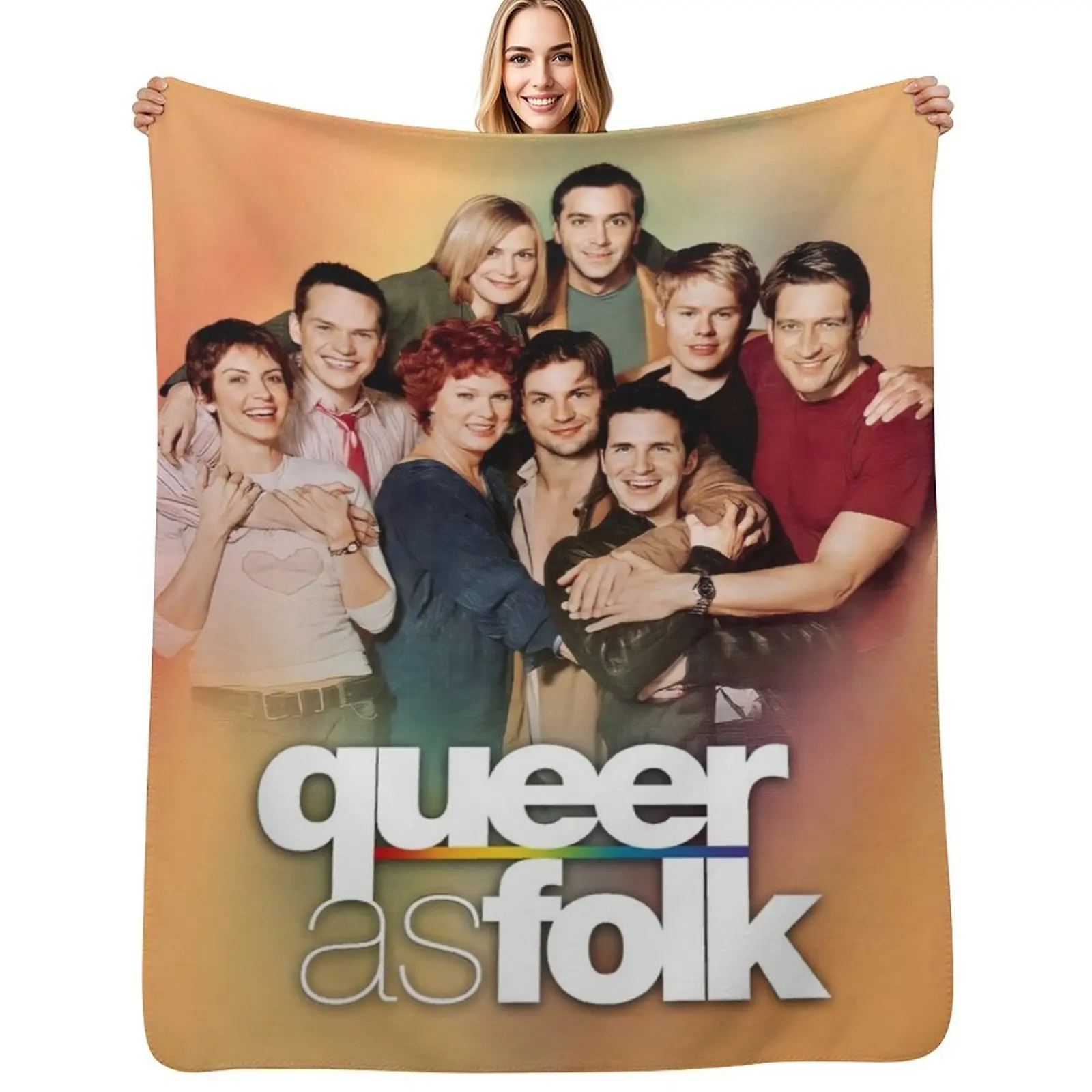 Queer as folk S5 GOLD Manta ligera y suave para cama, para todas las estaciones