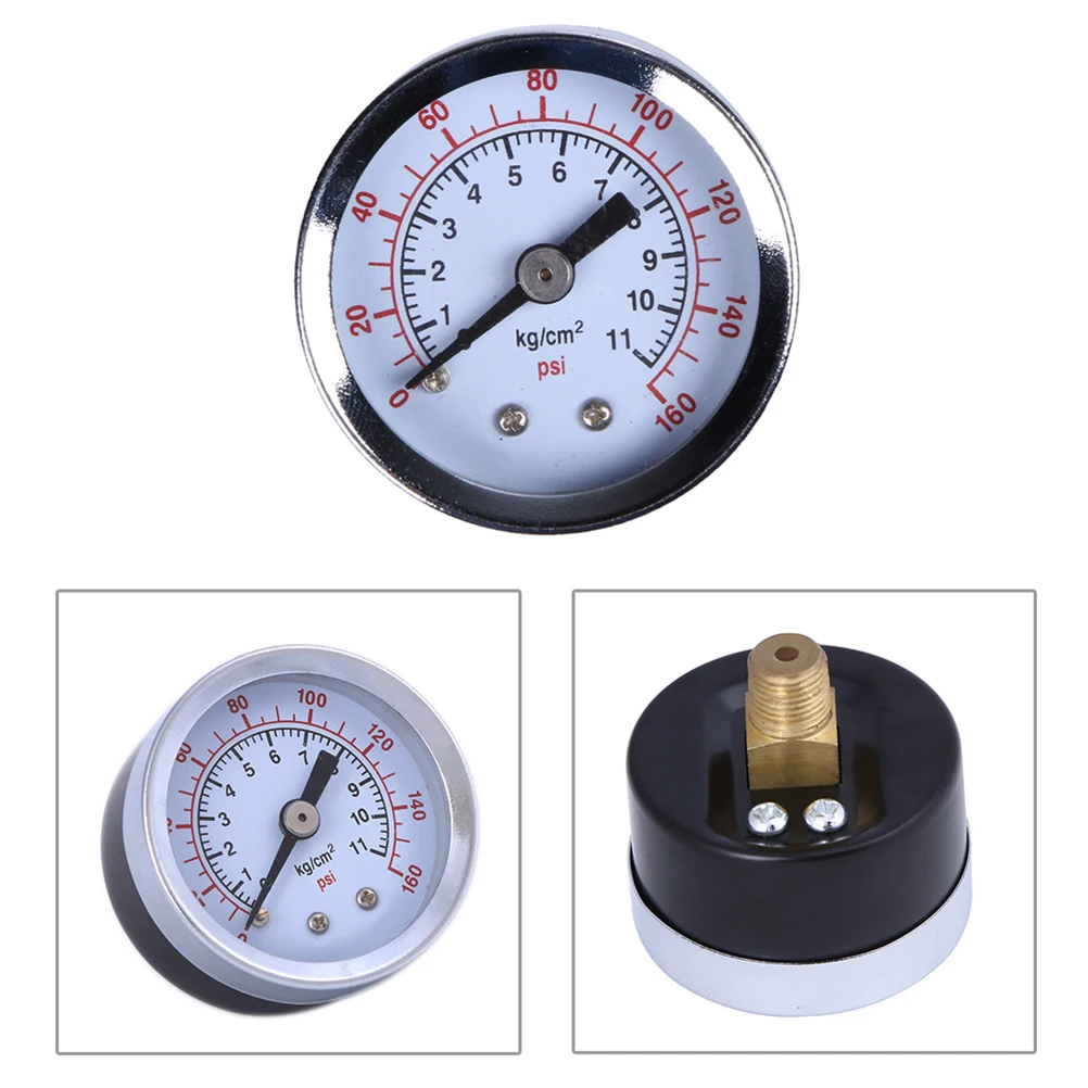 

Clear Vacuum Pressure Gauge NPT High Precision Metal Case Mini Air Water Oil Gas Measurement BAR Compressed Air