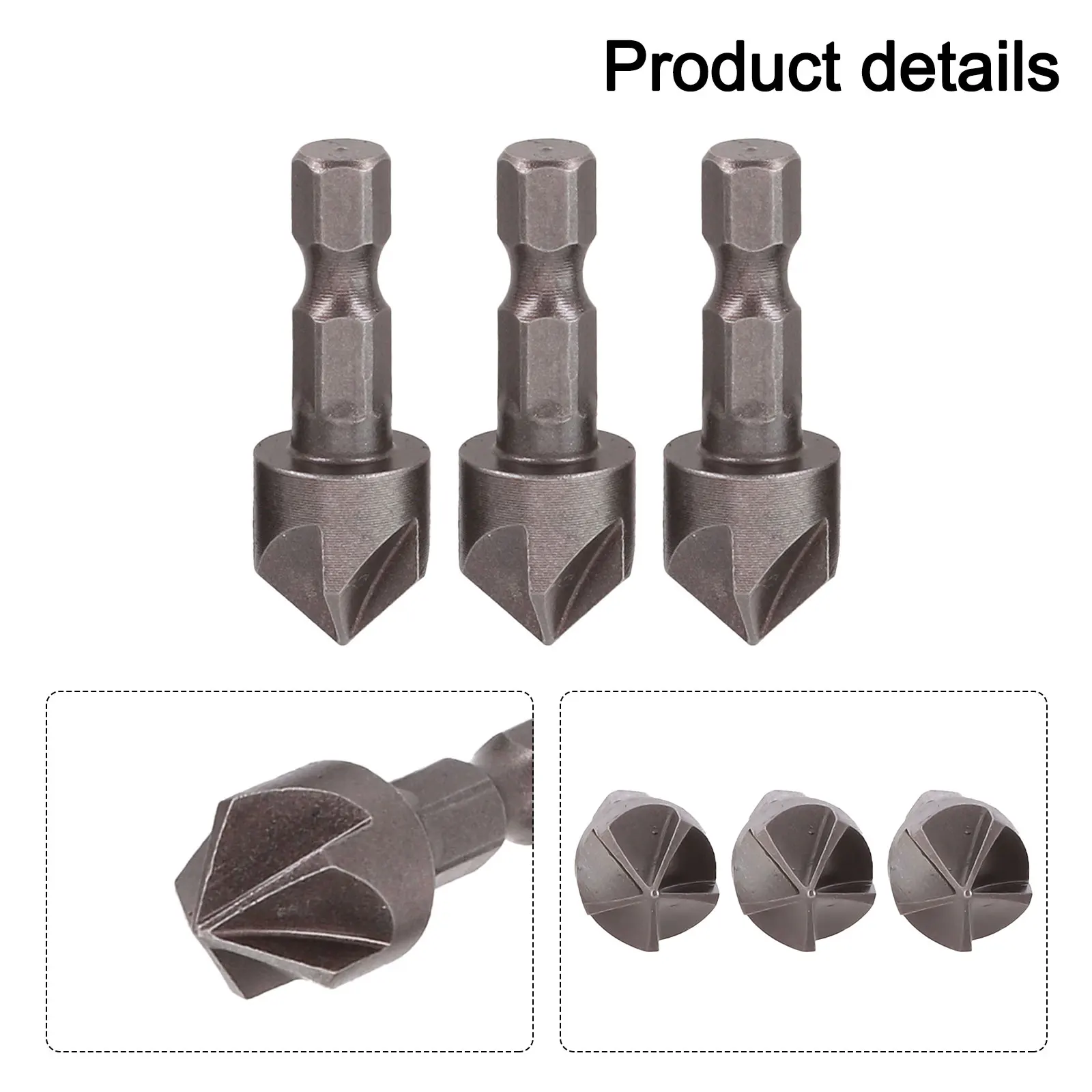 

Drill Bits Power Tools 5 Flute Drill Bits Drill Bits 36mm Length 45# Steel 6.35mm Shank Diameter 13mm Diameter 1/4\" Hex Shank
