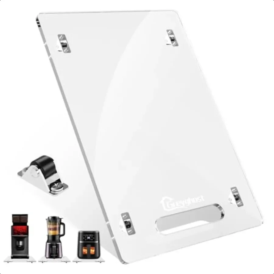 

Sliding Tray for Coffee Maker Countertop Appliance Slider Tray with Wheels Fits Breville Ninja Keurig hines HeavyDuty Acrylic K