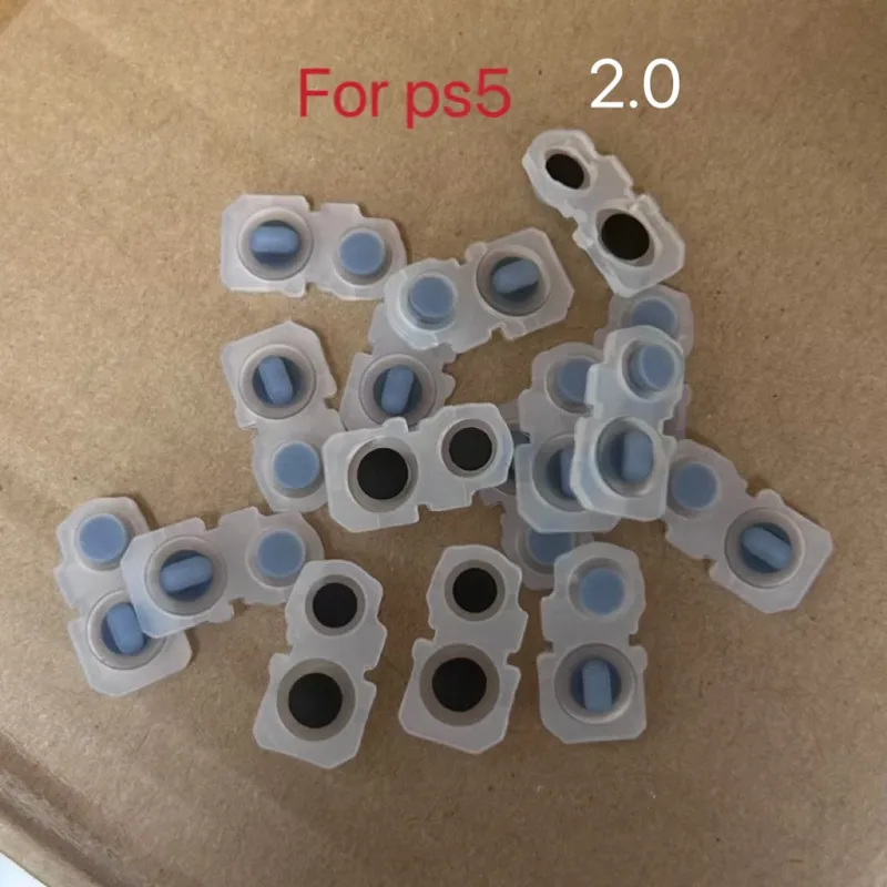 50pcs for Ps5 Game Pad Controller 2.0 V2 Conductive Rubber Set L1R1 L2R2 Silicone LR Pad