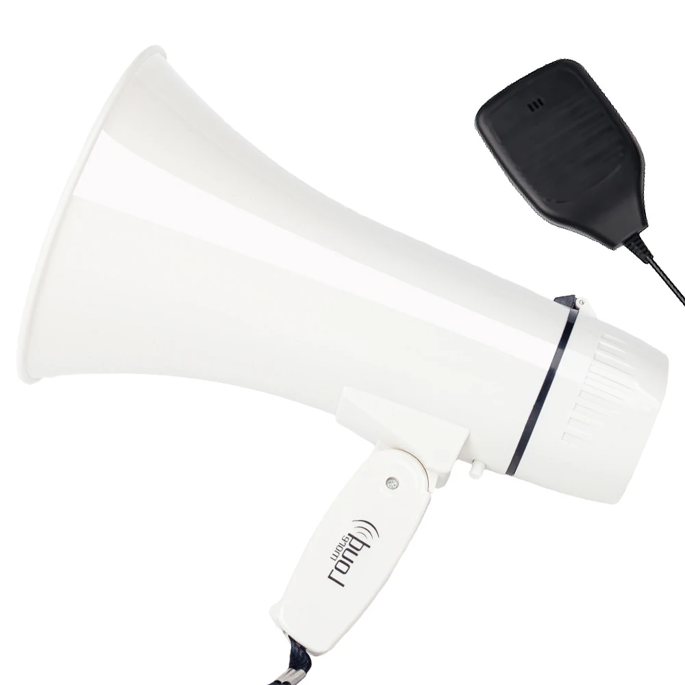 30W High Power Megaphone 240s Recording Bullhorn With Siren Detachable Portable Microphone USB Port Speakers Sports Ground