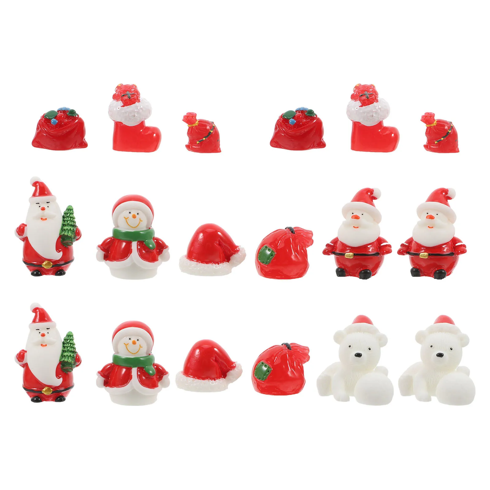 

1Set Christmas Resin Adornments Red Random Style Wear Resistant Versatile Home Wedding Party Decoration Lovely Christmas Decors