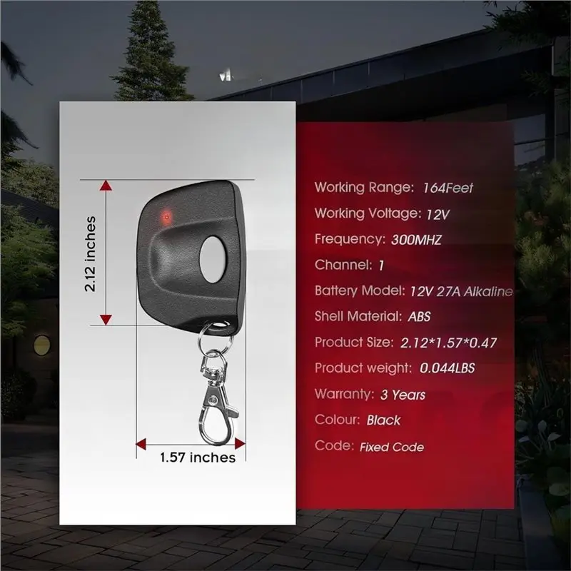 Code Garage Door Opener Remote Control 4-Pack For Multicode Gate Opener 3089 308911 MCS308911, Multi-Function System
