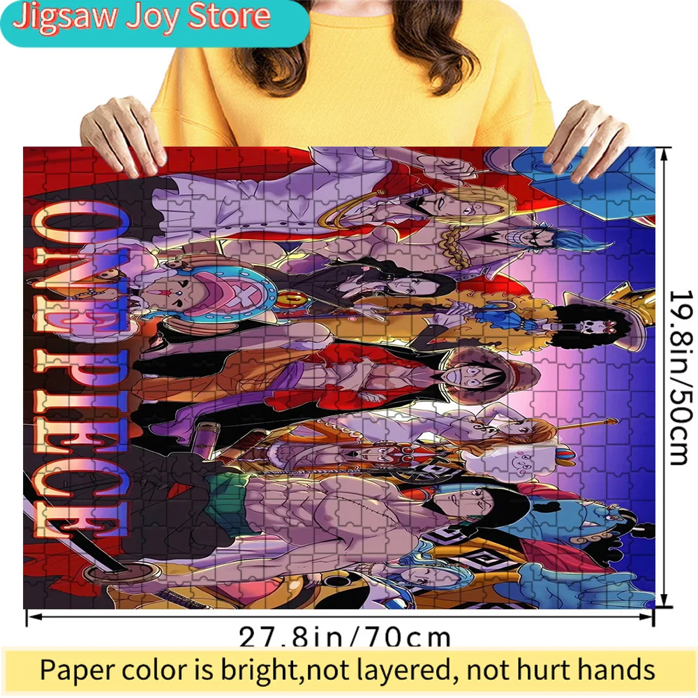 

Premium Paper Jigsaw Puzzle One Piece Straw Hat Crew Group Character Art High Quality Cardboard Puzzle Fun Family Leisure Game S