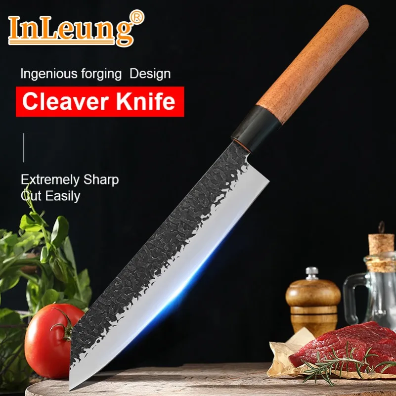 Handgemachte scharfe Klinge Chef Cleaver Fleisch Hacken Gemüse Obst Fisch Filetiermesser Küchenmesser Utility BBQ Schneidemesser