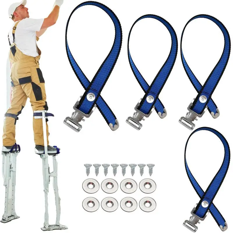 Drywall Stilts Leg Band Straps 4pcs Drywall Stilt Straps Leg Fixation Strap Drywall Stilts For Interior Painting Or Decorating