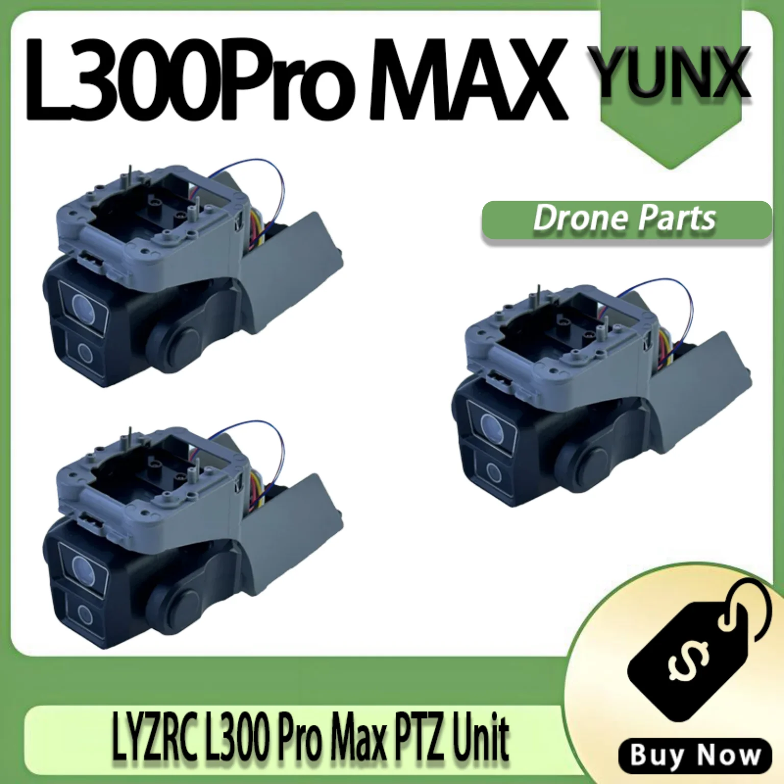 Verve LYZRC L300Pro MAX Servo Camera Steady Frame, Structure de stabilisation de vision d'origine usine, Gimbal optique anti-tremblement personnalisé
