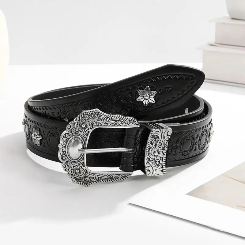 

R1WE универсальный джинсовый декоративный ремень в готическом стиле для мужчин и женщин, изысканный пояс для хипстеров и