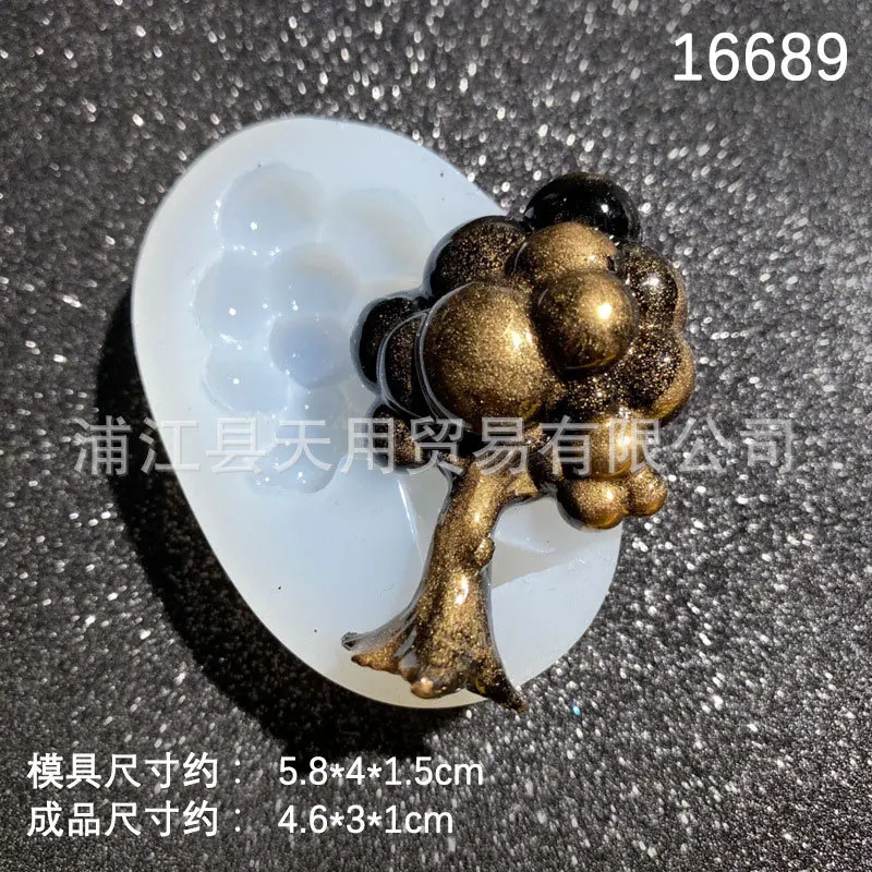 DIY Crystal Epoxy Single Tree Set Table Car Decoration Silicone Mould Fondant Epoxy Mold 16689