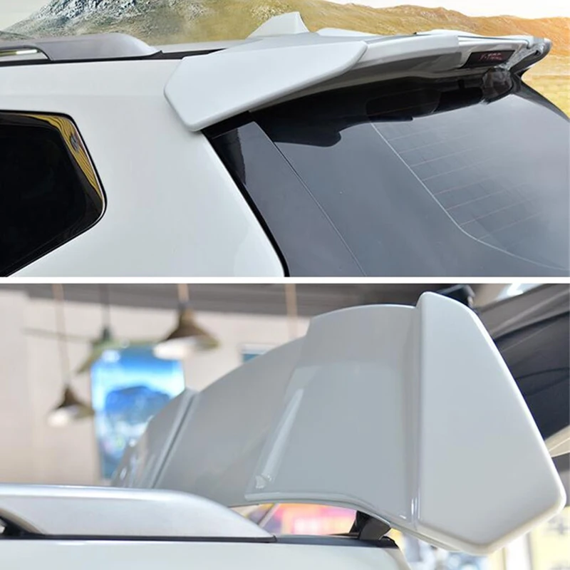 CEYUSOT FOR 2PCS Nissan X-TRAIL Roof Spoiler Wing ABS Material Car Rear Window Decoration Accessories Tail Fin X-TRAIL 2014-2019