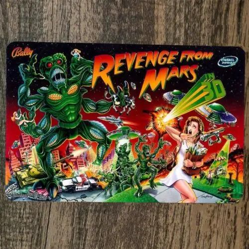 Revenge From Mars Arcade 8x12 Metal Wall Video Game Sign sign