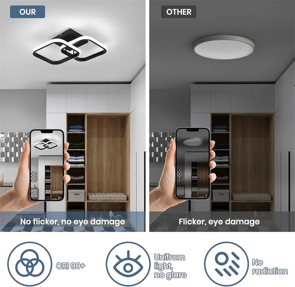 Modern 24W Flush-Mount Ceiling Light description 2