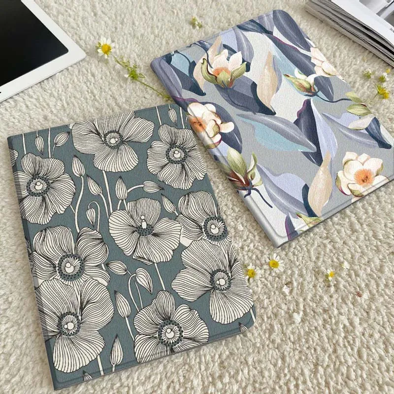 

Blue Poppy Floral Pattern Gift Tablet Case For Xiaomi Redmi Mini Pad SE K 2 4 5 6 7 8 2023 2025 11 8.8 11.2 10.1 Pro