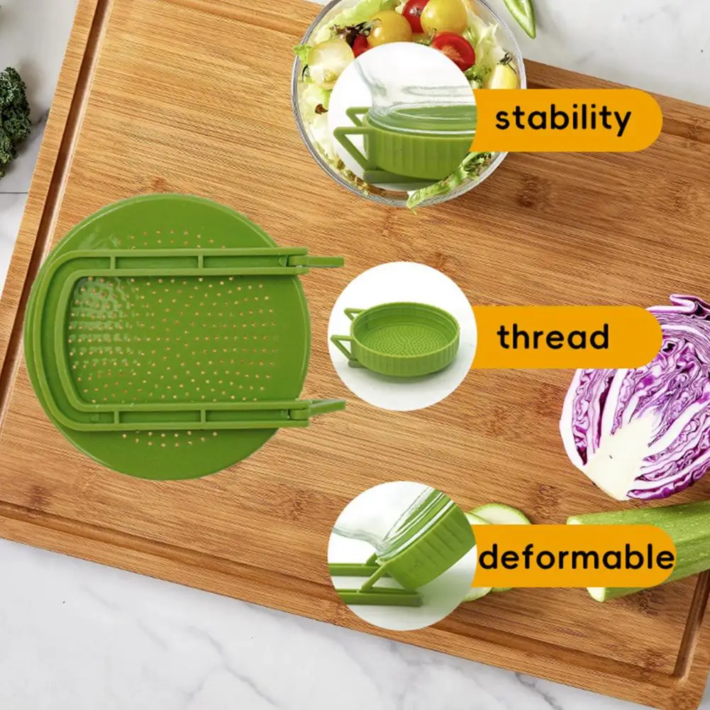 Sprouting Jar Lid for Wide Mouth Mason Jars Bean Sprouts Grow Kit Sprouting Lid with Stand for Mason Jars Bpa Free for Alfalfa