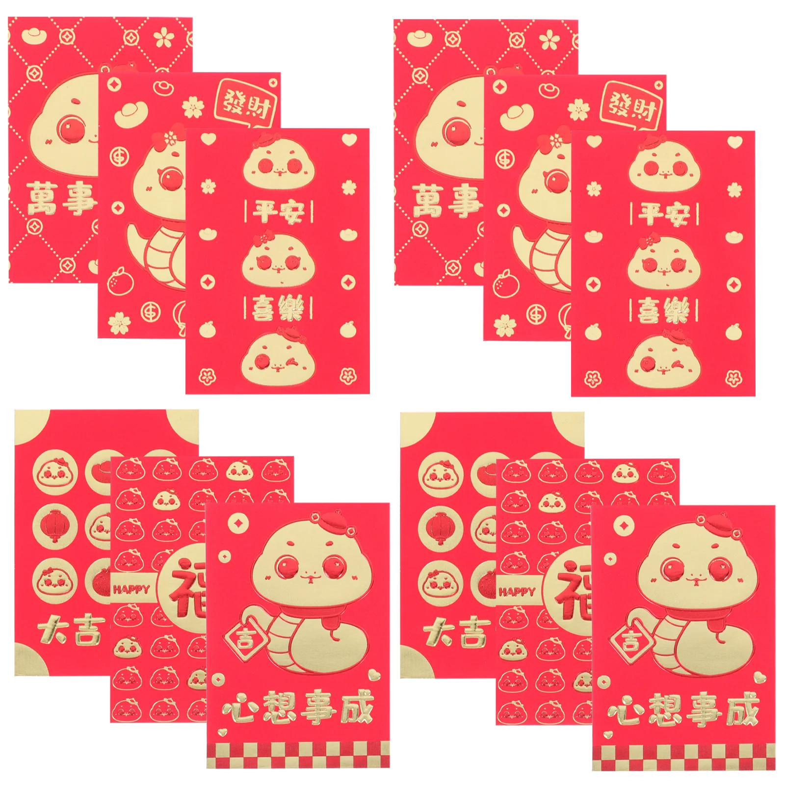 

60 Pcs Colored Envelopes Letter Size Birthday Money Cash Chinese New Year Hongbao Cards
