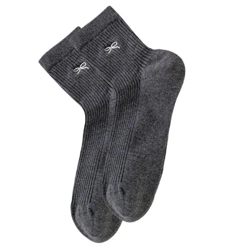 

Japanese Bowknot Embroidery Ankle Socks Mesh Hollow Out Women Girls Socks Solid Color Cotton Thin Short Tube Socks 15UB