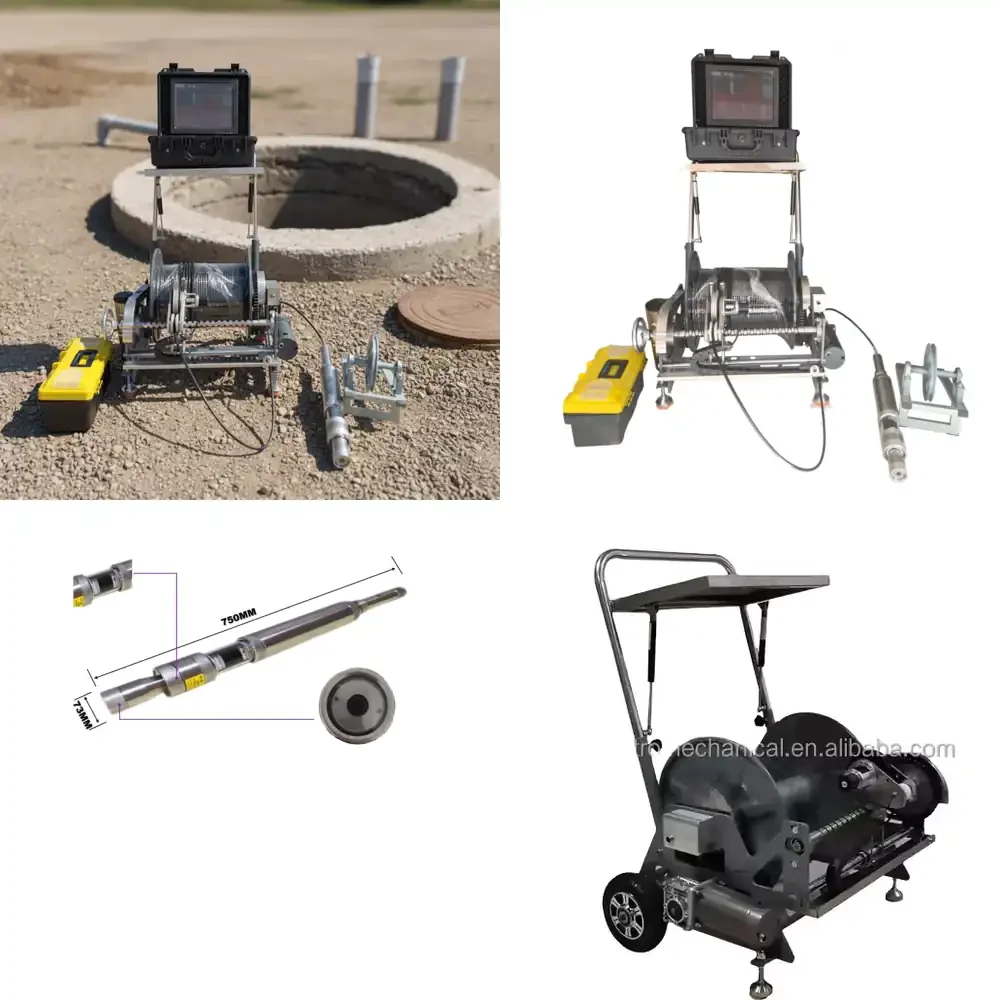 300m Mini Borehole & Water Well Inspection with Night Vision CCD Sensor H.264 Compression and DVR Storage