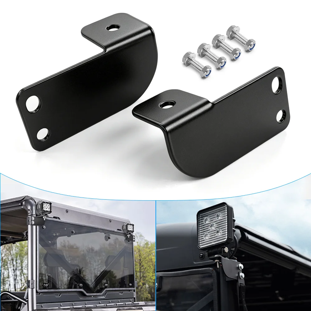 2PCS LED Light Pod Mount Brackets Fit Polaris Ranger RZR 2013-2025 Rear Roll Cage Pillar Reverse Work Light UTV Accessories