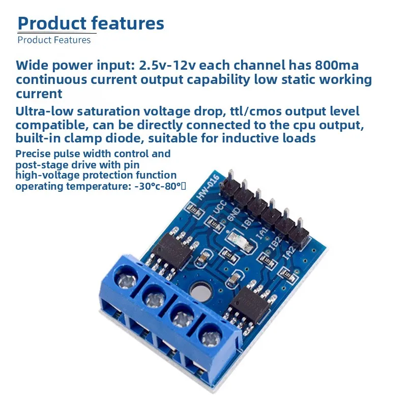 Two-channel motor drives, H-bridge L9110S stepping motors, motor drive module