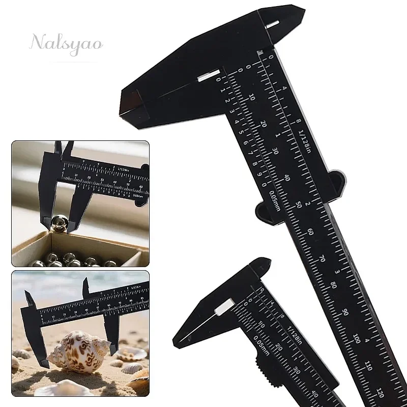 Tattoo Microblading Caliper Ruler 80mm Portable Plastic Eyebrow Measuring Tool Permanent Makeup Vernier Caliper