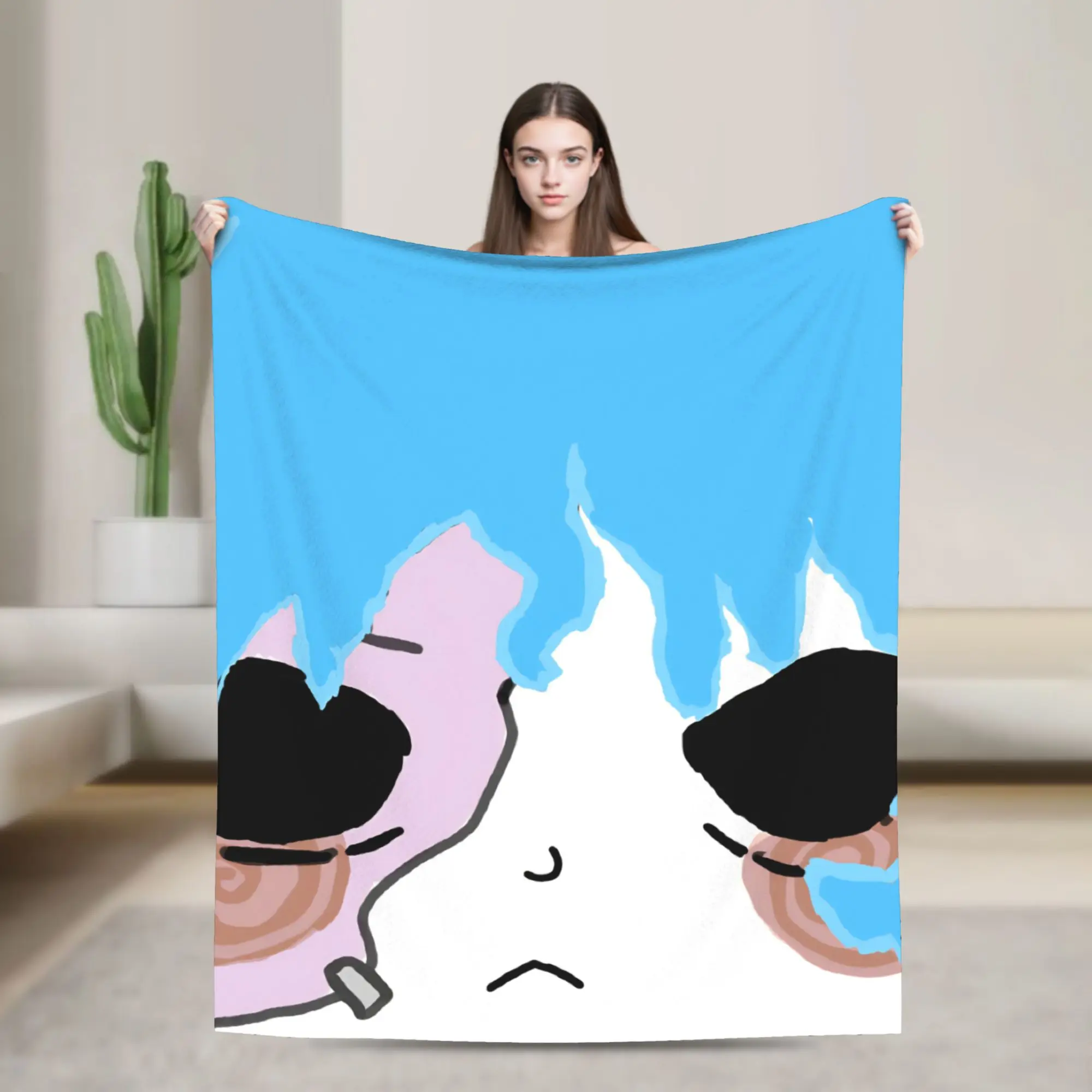 Sally Face Horro Game Blanket Flannel  Soft Throw Blanket for Home Couch Bedroom Quilt