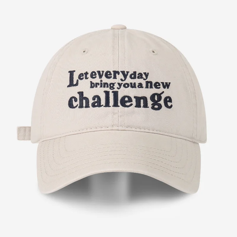 Summer Fashion Every day new challenge Cap Men Women's Casual Retro Soft Top Baseball Cap Sun Protection Outdoor Baseball Cap