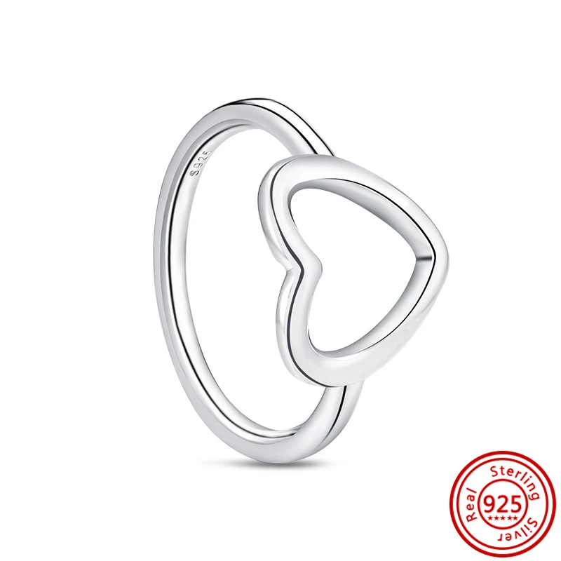 Women's 925 Sterling Silver Simple Stackable Zircon Ring