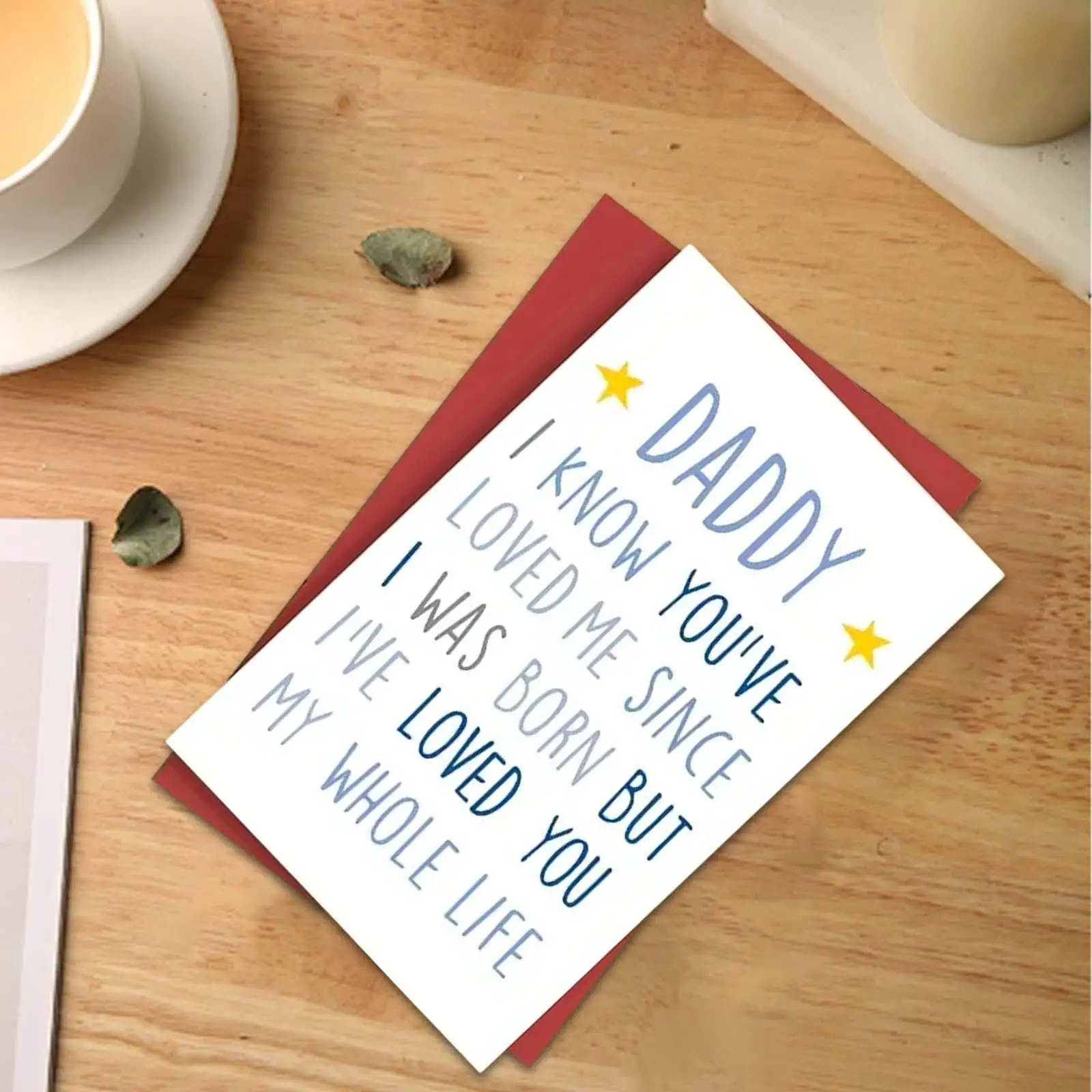 Father's Day Card Simple Dad Card with Envelope Unique Blessings Card Birthday Card Greeting Card Fathers Day Gifts from Son