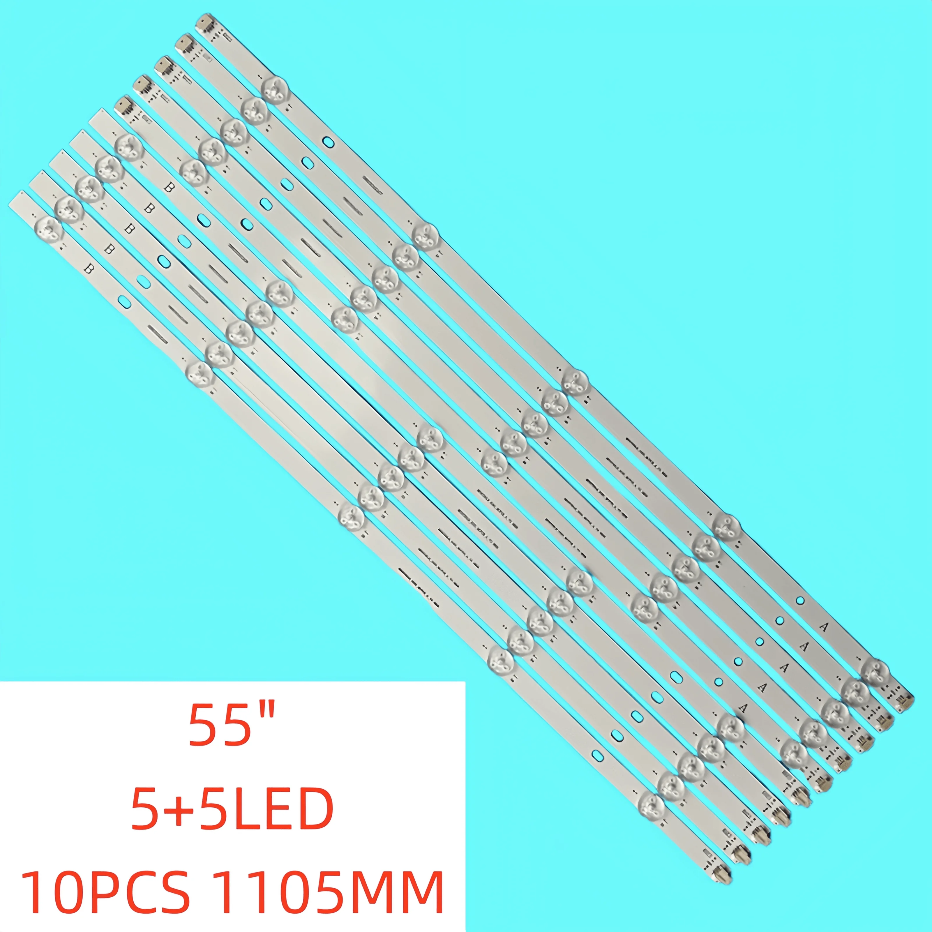 

10pcs LED Backlight Strip for Xiaomi MI 55"TV L55M5-AZ L55M5-AD CRH-BP553030051073R-A/B Rev1.5 55D3503V2W5C1B55212M MI55T20LB