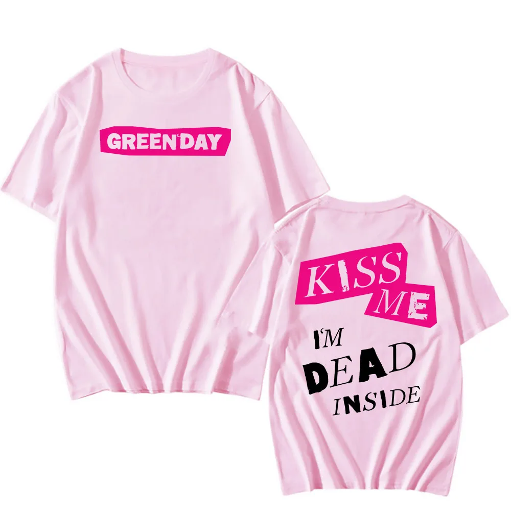 قبلني أنا ميت تي شيرت الأخضر يوم المنقذين ألبوم الجرافيك بلايز قصيرة الأكمام القطن للجنسين الشارع الشهير الهيب هوب الرجال تي شيرت طباعة #5