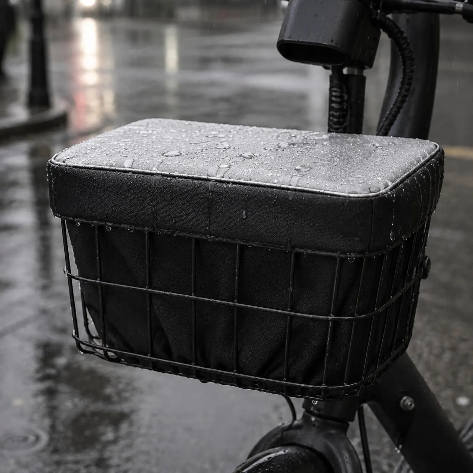 

Electric Bike Basket Cover Gathered Skirt Cycle Basket Waterproof Cover Cycling Accessory Multi-Point Fastening Material