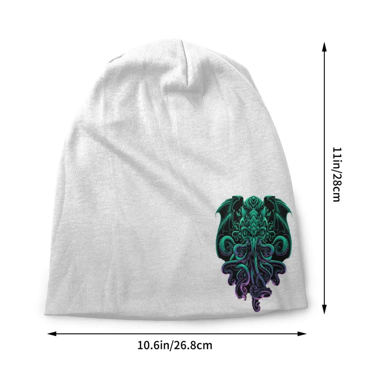 Custom Cool H.P. Lovecraft Cthulhu Skullies Beanies Caps Winter Warm Knit Hat Adult Unisex The Old God of R'lyeh Bonnet Hats