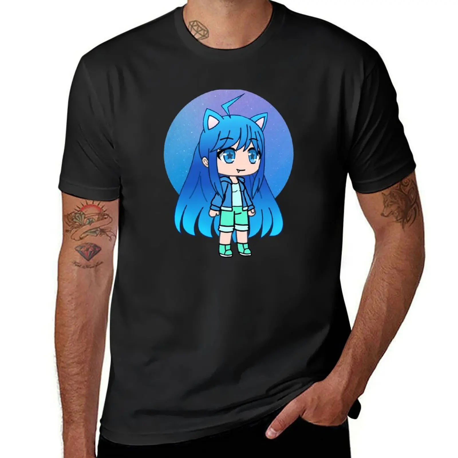 Aqua Chan Cute Gacha Girl T-Shirt tees blacks plus size tops boys whites clothes for men