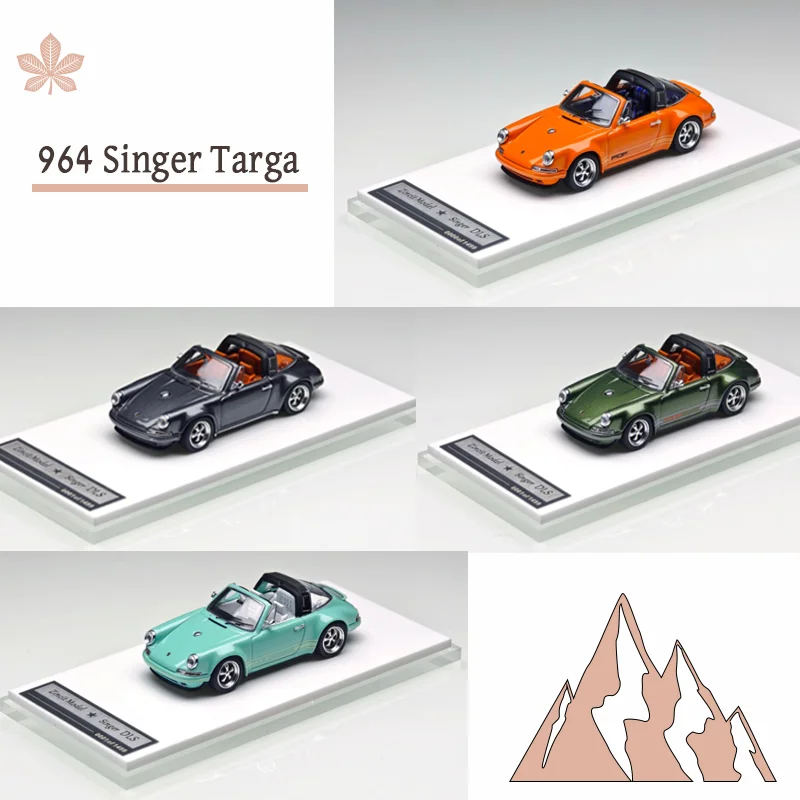 ZM 1:64 Scale 964 Singer Targa Alloy Car Model Simulation Toy Desktop Collection Gift Static Display
