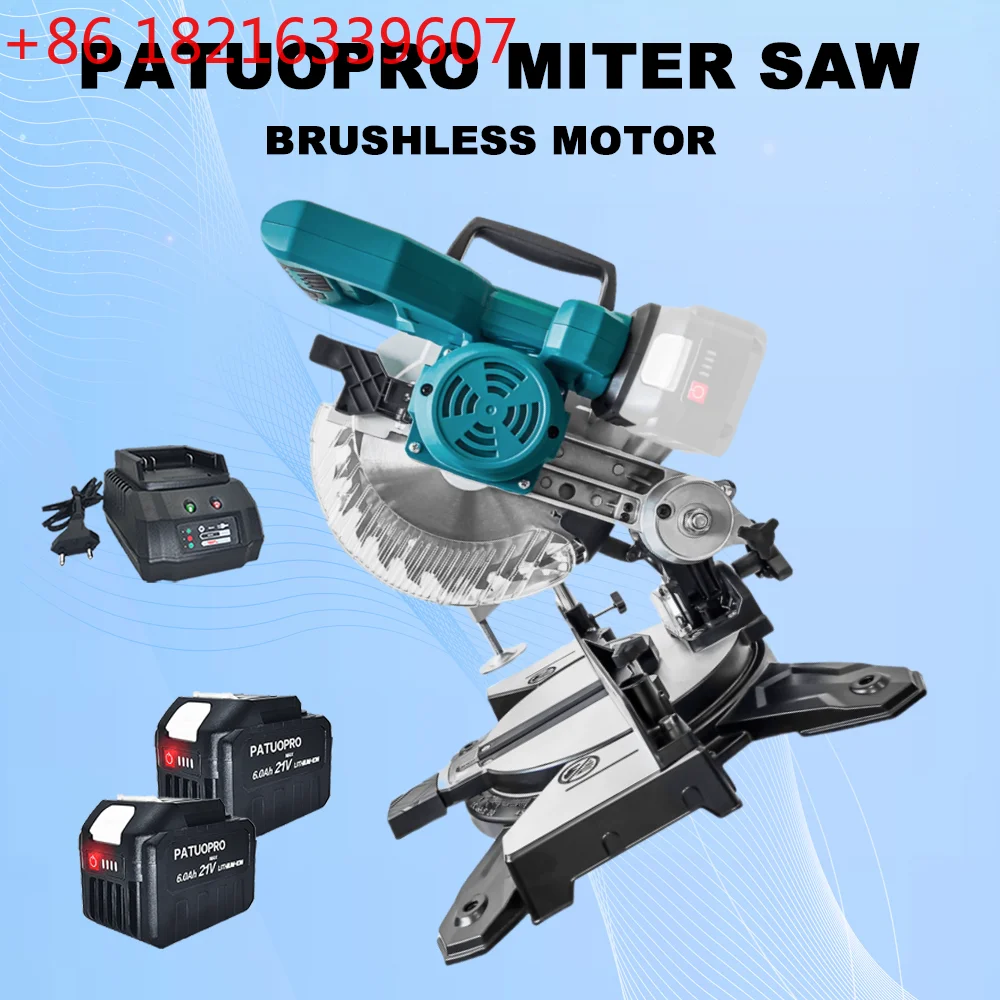 YAO Cordless Electric Saw Brushless Miter Saw Battery Powered Wood Metal Pipe Cutting Power Tools For Makita 18V Batter