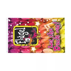 Flugel Party Let The Duck Out Flag Outdoor Banner 2 Grommets Decoration Vivid Color 2x3 3x5 4x6 5x8 FT Flags