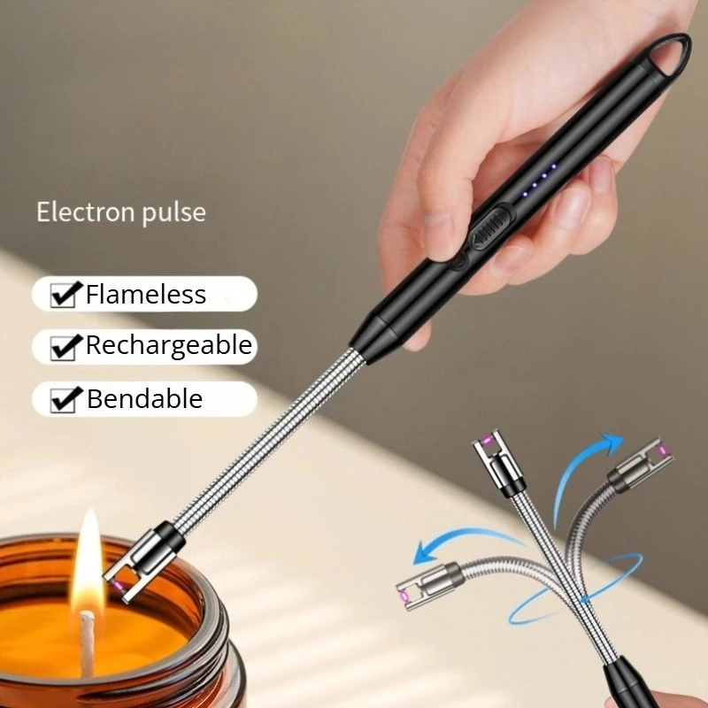 

USB Flameless Ignition Electronic Pulse Lighter for Barbecue Kitchen Candle Windproof No gas