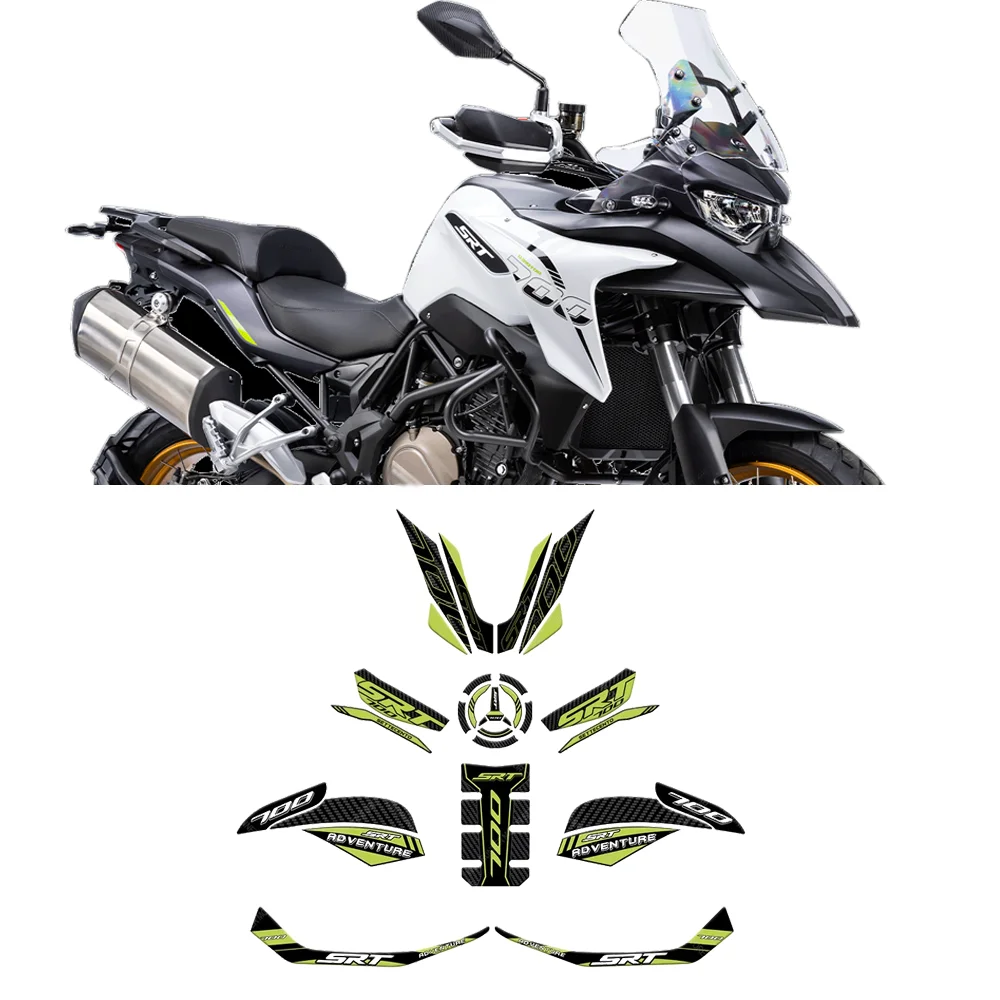 For SRT 700 X SRT700X SRT700 X SRT 700X 3D Epoxy Resin Non-slip Side Motorcycle Tank Pad Protection Sticker New Decorative Decal