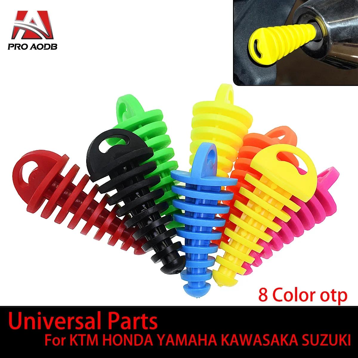 

For Yamaha Kawasaki KTM ATV Exhaust Pipe Plug Tailpipe PVC Air Bleeder Plug Wash Plug Pipe Protector Motocross Universal Parts