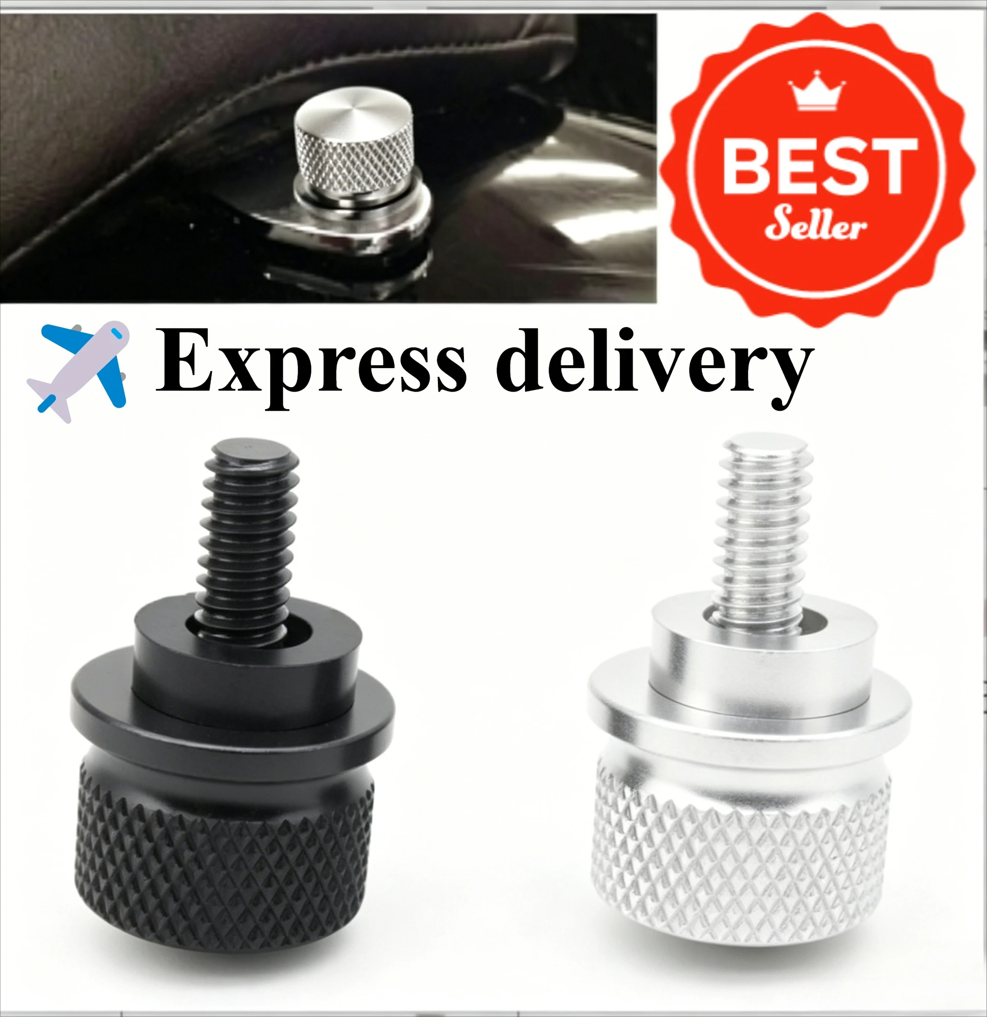 1PC M6 Quick Release Seat Screw Nut Knob Cover Rear Fender Seat Bolt Tab Fit Harley Motorcycle Cushion Fixing Replacement Parts