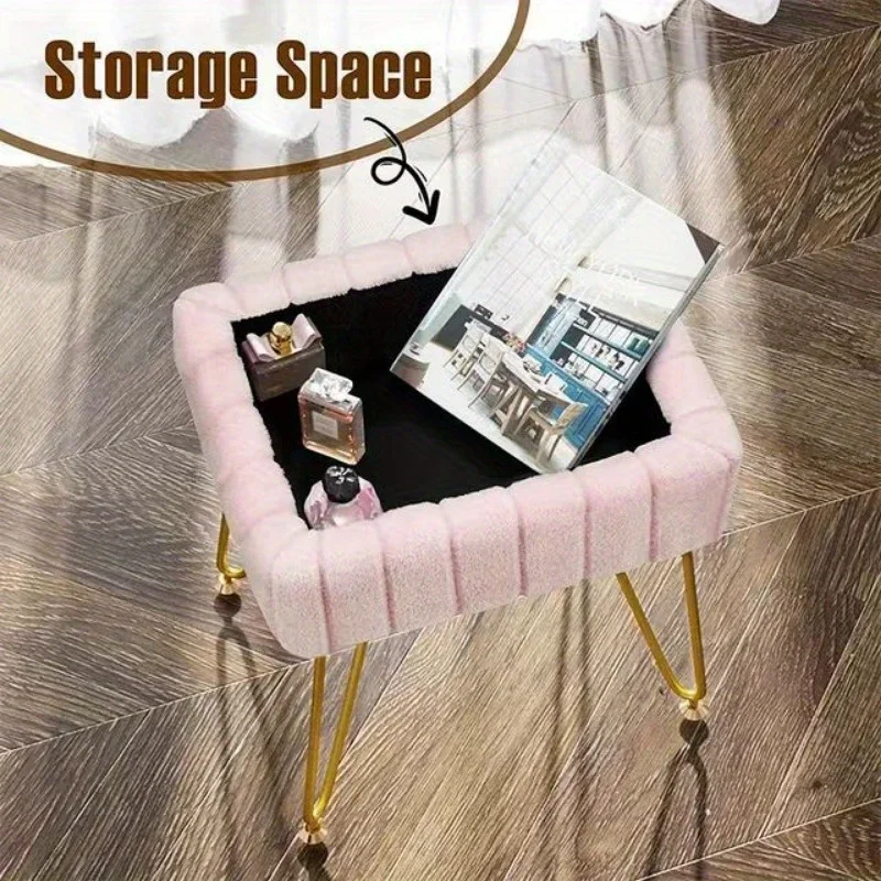 الإبداعية الخفيفة الفاخرة ins نمط الراقية خلع الملابس ماكياج البراز تخزين البراز تخزين صندوق تخزين كرسي مانيكير البراز
