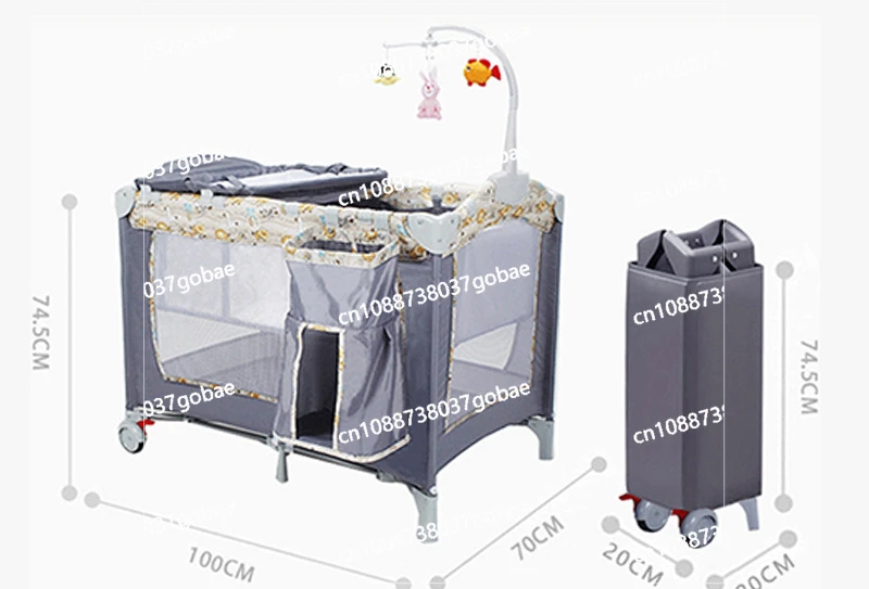 Bed Portable Multifunctional with Diaper Table Foldable